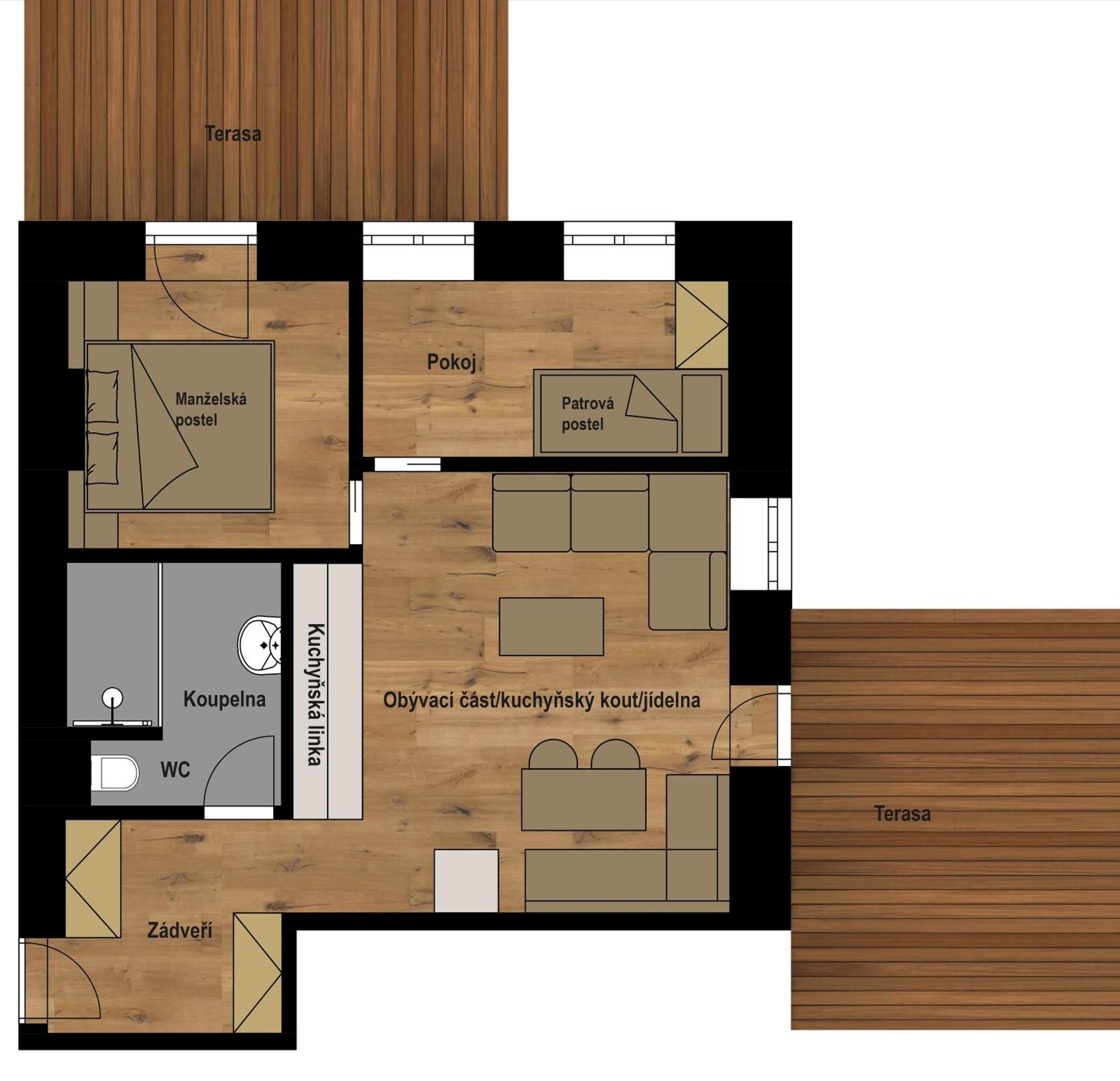 Apartmany Barth Holiday - Rezidence Maj Pec pod Sněžkou Rom bilde